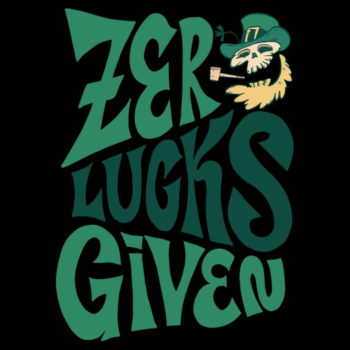 Zero Lucks Given St Patrick's Day Button