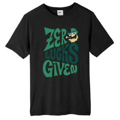 Zero Lucks Given St Patrick's Day Tall Fusion ChromaSoft Performance T-Shirt