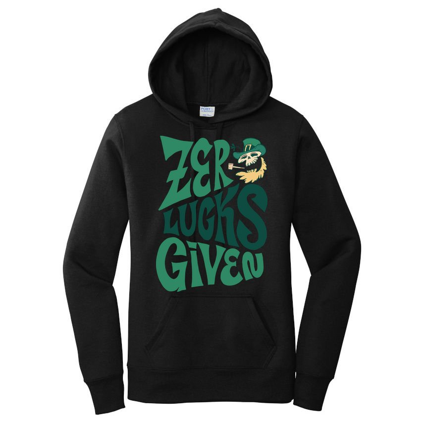 Zero Lucks Given St Patrick's Day Women's Pullover Hoodie