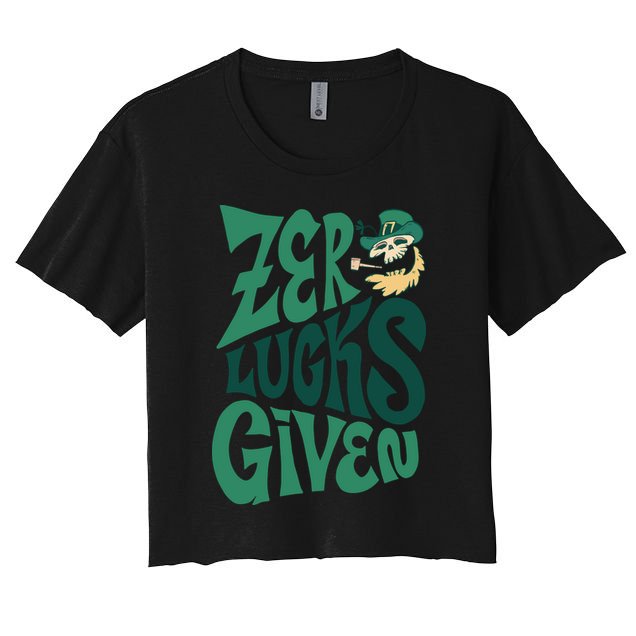 Zero Lucks Given St Patrick's Day Crop Top