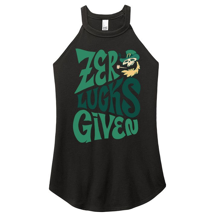 Zero Lucks Given St Patrick's Day Women's Perfect Tri Rocker Tank