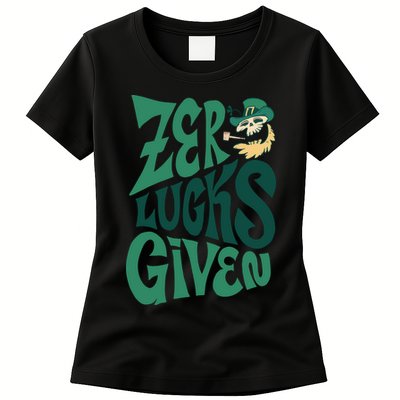 Zero Lucks Given St Patrick's Day Womens T-Shirt