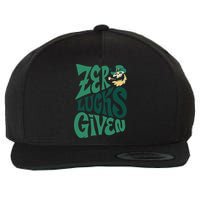 Zero Lucks Given St Patrick's Day Wool Snapback Cap