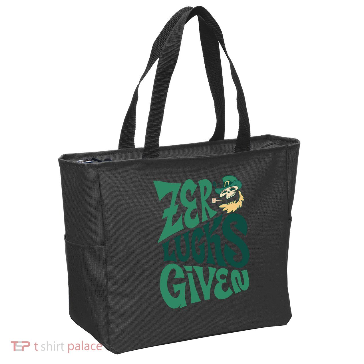 Zero Lucks Given St Patrick's Day Zip Tote Bag