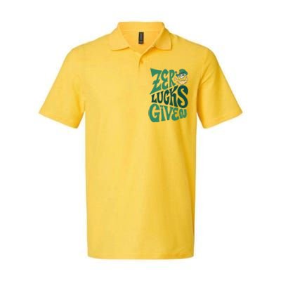 Zero Lucks Given St Patrick's Day Softstyle Adult Sport Polo