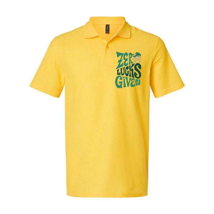 Zero Lucks Given St Patrick's Day Softstyle Adult Sport Polo