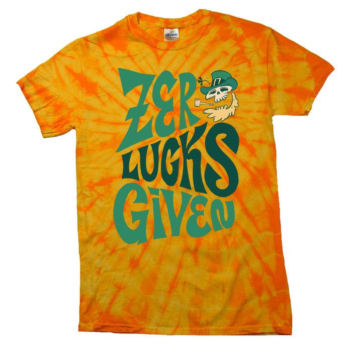 Zero Lucks Given St Patrick's Day Tie-Dye T-Shirt