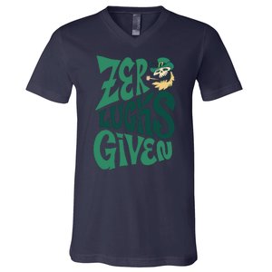 Zero Lucks Given St Patrick's Day V-Neck T-Shirt