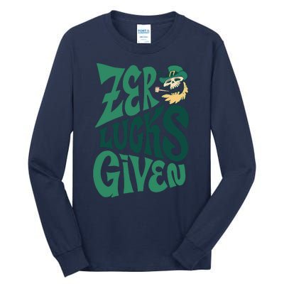 Zero Lucks Given St Patrick's Day Tall Long Sleeve T-Shirt