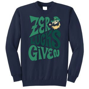 Zero Lucks Given St Patrick's Day Tall Sweatshirt