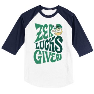 Zero Lucks Given St Patrick's Day Baseball Sleeve Shirt