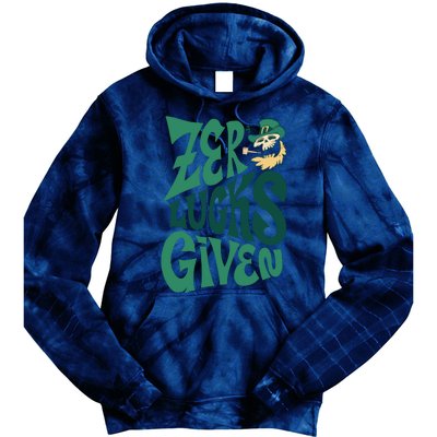 Zero Lucks Given St Patrick's Day Tie Dye Hoodie