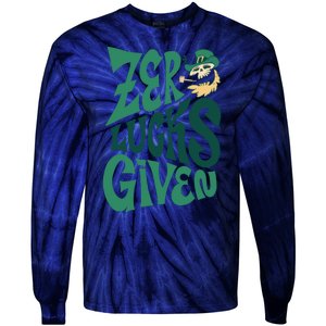 Zero Lucks Given St Patrick's Day Tie-Dye Long Sleeve Shirt