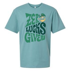 Zero Lucks Given St Patrick's Day Sueded Cloud Jersey T-Shirt