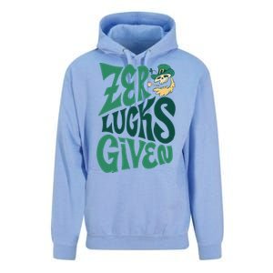 Zero Lucks Given St Patrick's Day Unisex Surf Hoodie