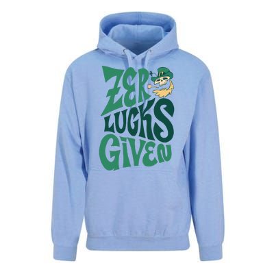 Zero Lucks Given St Patrick's Day Unisex Surf Hoodie