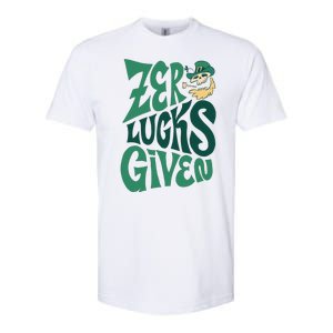 Zero Lucks Given St Patrick's Day Softstyle CVC T-Shirt