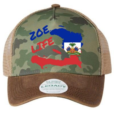 Zoe Life Haitian Pride For Haiti Flag Day Gift Ayiti Meaningful Gift Great Gift Legacy Tie Dye Trucker Hat