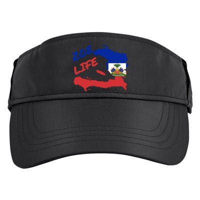 Zoe Life Haitian Pride For Haiti Flag Day Gift Ayiti Meaningful Gift Great Gift Adult Drive Performance Visor