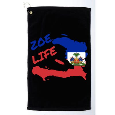 Zoe Life Haitian Pride For Haiti Flag Day Gift Ayiti Meaningful Gift Great Gift Golf Towel