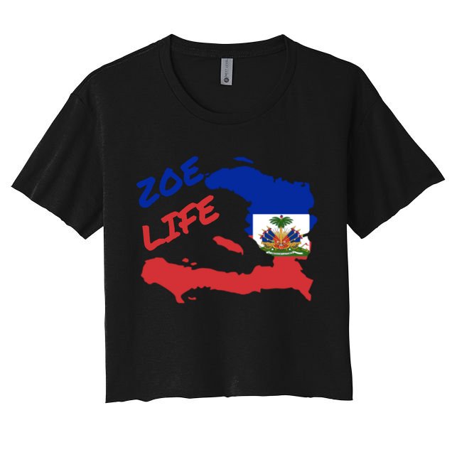 Zoe Life Haitian Pride For Haiti Flag Day Gift Ayiti Meaningful Gift Great Gift Crop Top