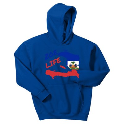 Zoe Life Haitian Pride For Haiti Flag Day Gift Ayiti Meaningful Gift Great Gift Kids Hoodie