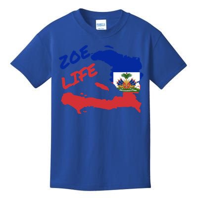 Zoe Life Haitian Pride For Haiti Flag Day Gift Ayiti Meaningful Gift Great Gift Kids T-Shirt