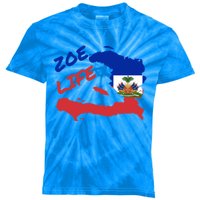 Zoe Life Haitian Pride For Haiti Flag Day Gift Ayiti Meaningful Gift Great Gift Kids Tie-Dye T-Shirt