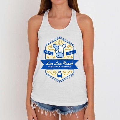 Z.E.L.D.A Lon Lon Ranch Finest Milk In Hyrule Women's Knotted Racerback Tank