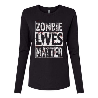 Zombie Lives Matter Womens Cotton Relaxed Long Sleeve T-Shirt