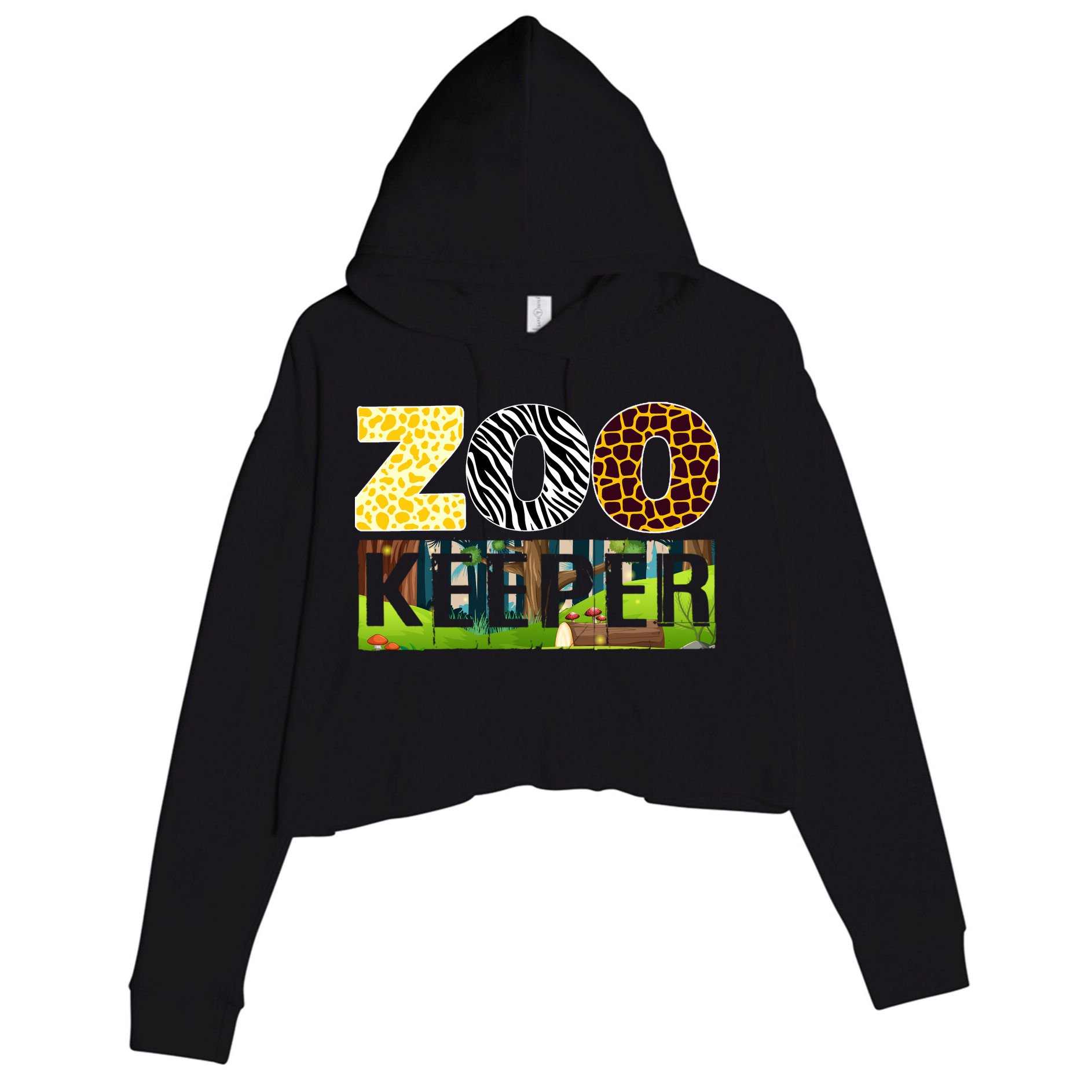 Zoo Life Of Zookeeper Accessories Crop Fleece Hoodie