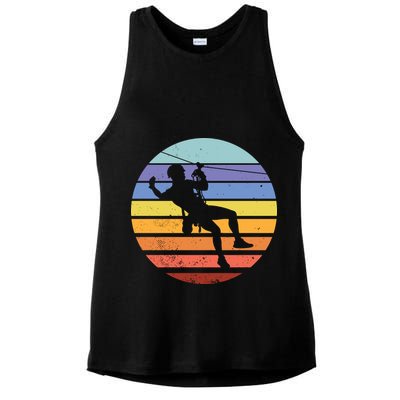 Zip Line Retro Ladies PosiCharge Tri-Blend Wicking Tank