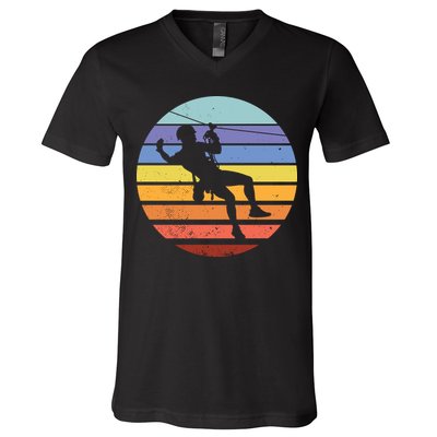 Zip Line Retro V-Neck T-Shirt