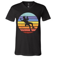 Zip Line Retro V-Neck T-Shirt