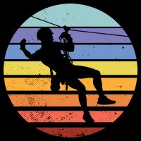 Zip Line Retro V-Neck T-Shirt
