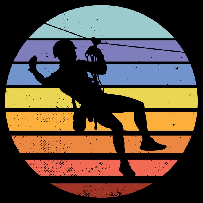 Zip Line Retro V-Neck T-Shirt