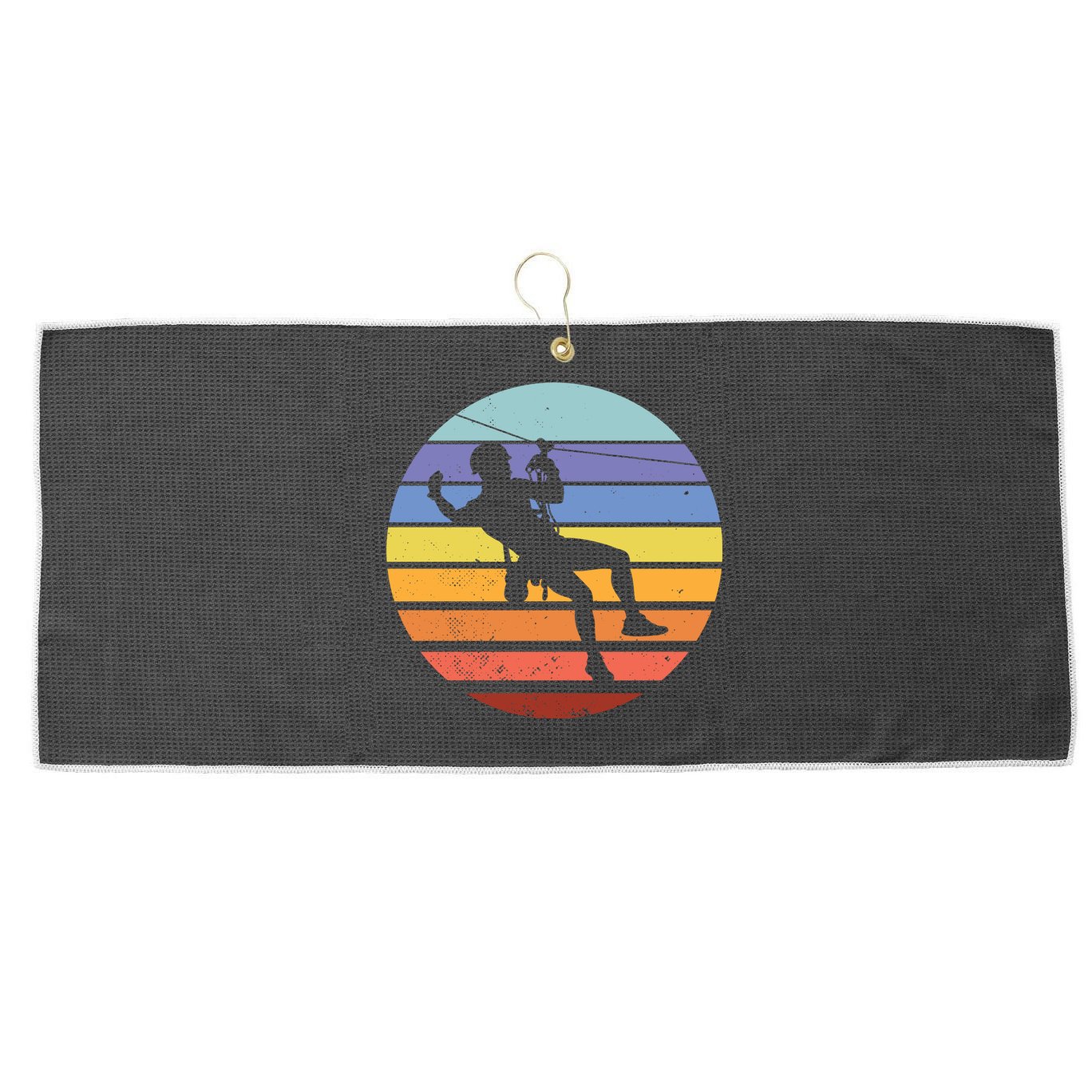 Zip Line Retro Large Microfiber Waffle Golf Towel