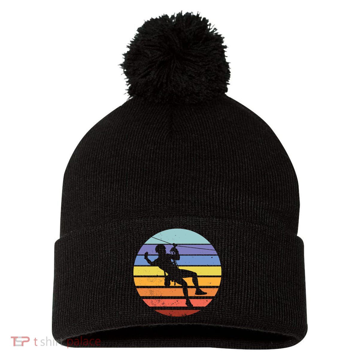 Zip Line Retro Pom Pom 12in Knit Beanie