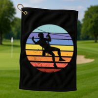 Zip Line Retro Golf Towel