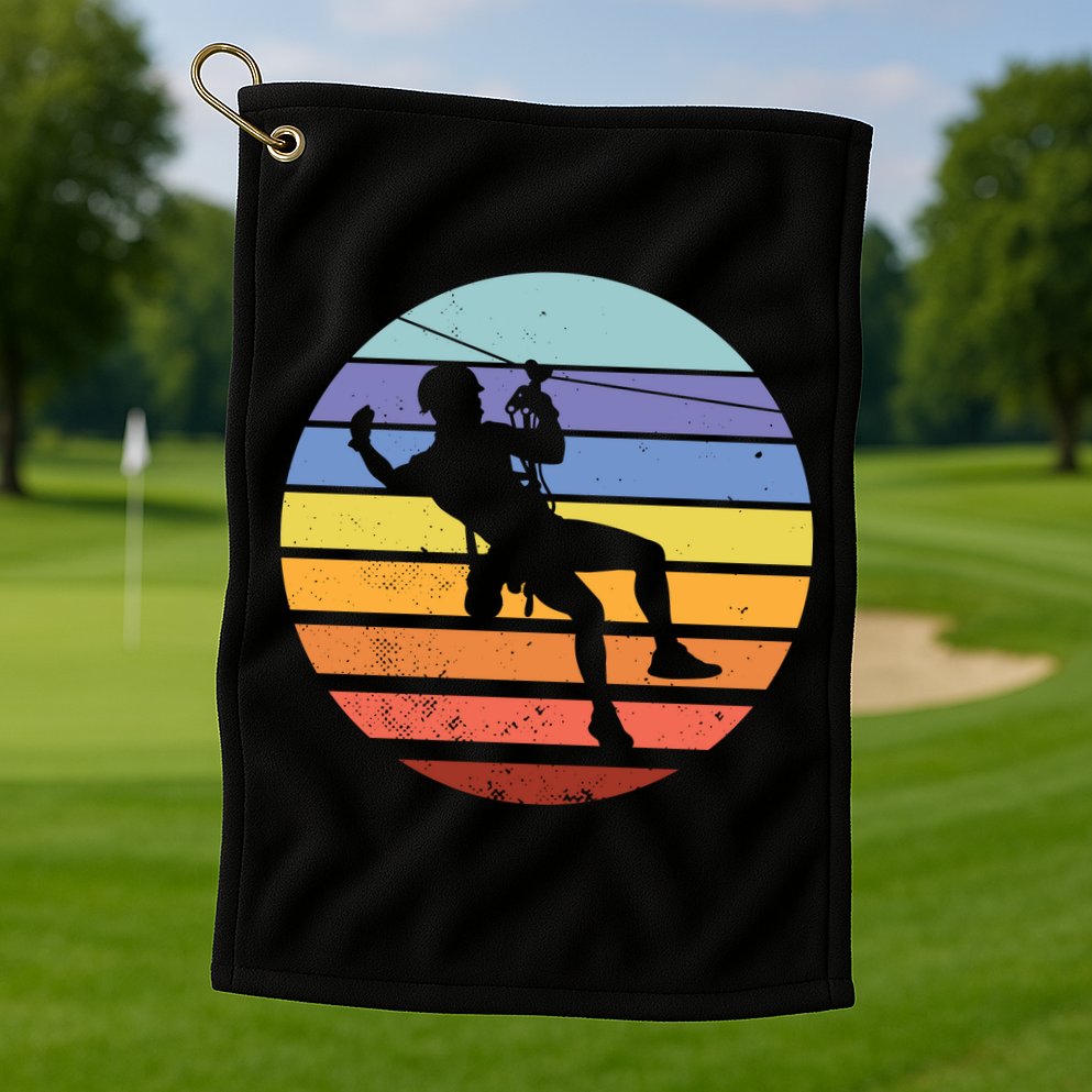 Zip Line Retro Golf Towel