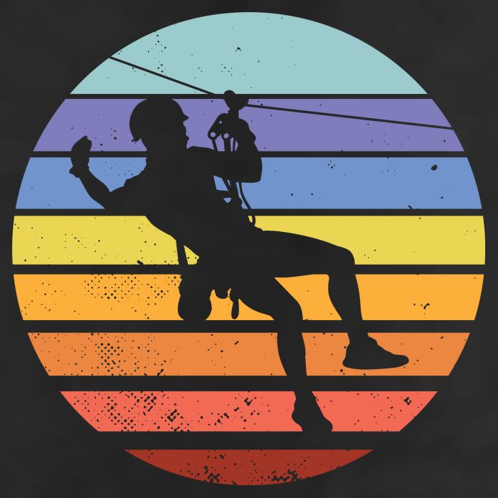Zip Line Retro Golf Towel
