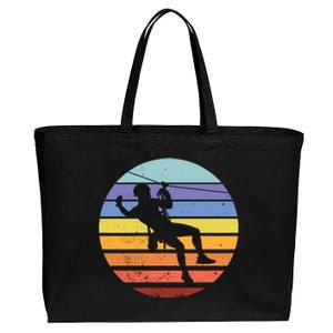 Zip Line Retro Cotton Canvas Jumbo Tote