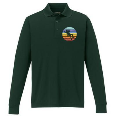 Zip Line Retro Performance Long Sleeve Polo