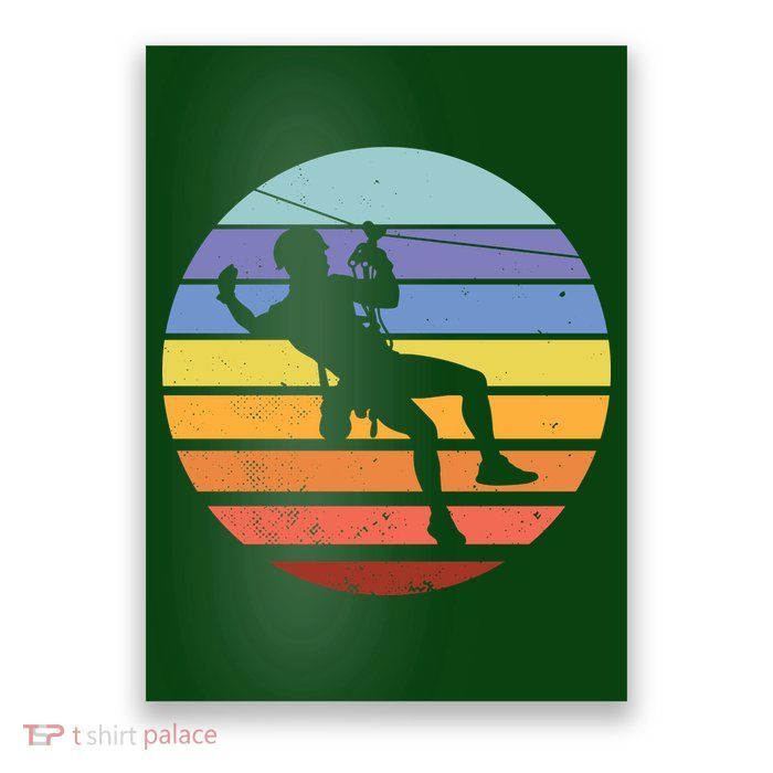 Zip Line Retro Poster