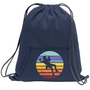 Zip Line Retro Sweatshirt Cinch Pack Bag