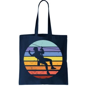 Zip Line Retro Tote Bag