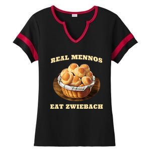 Zwiebach Mennonite Bun Roll Bread Baking Zwieback Ladies Halftime Notch Neck Tee