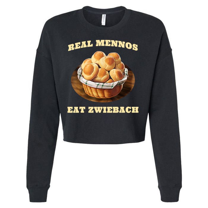 Zwiebach Mennonite Bun Roll Bread Baking Zwieback Cropped Pullover Crew