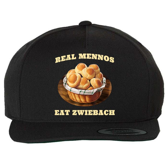 Zwiebach Mennonite Bun Roll Bread Baking Zwieback Wool Snapback Cap