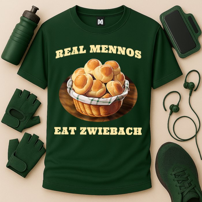 Zwiebach Mennonite Bun Roll Bread Baking Zwieback Cooling Performance Crew T-Shirt